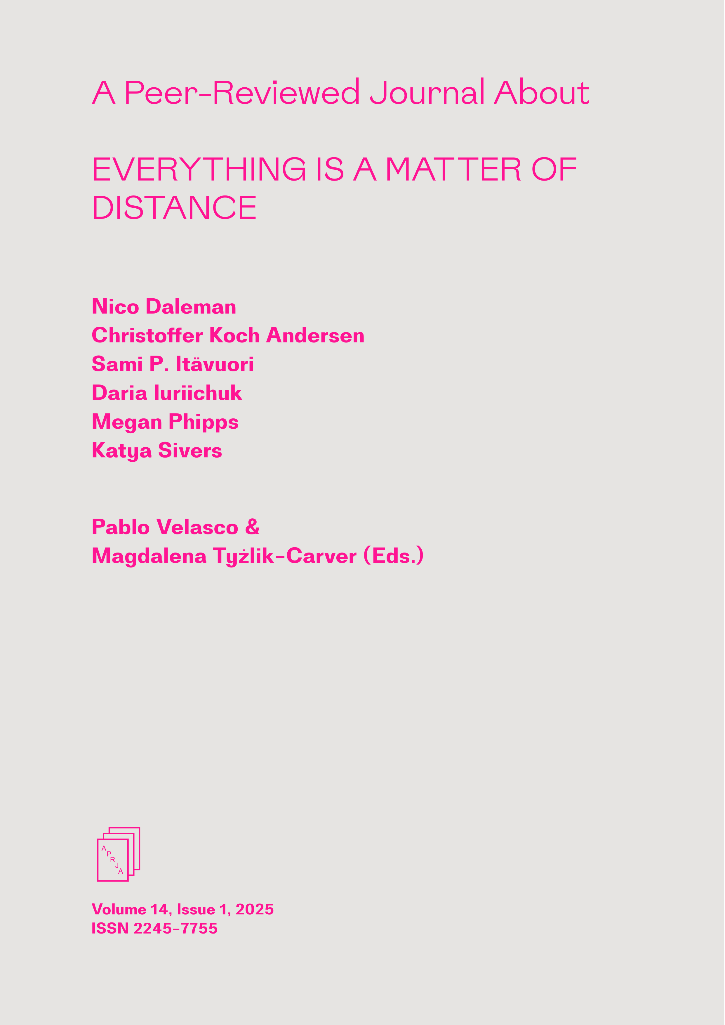 					View Vol. 14 No. 1 (2025):  Everything Is A Matter Of Distance
				